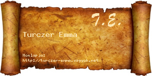 Turczer Emma névjegykártya
